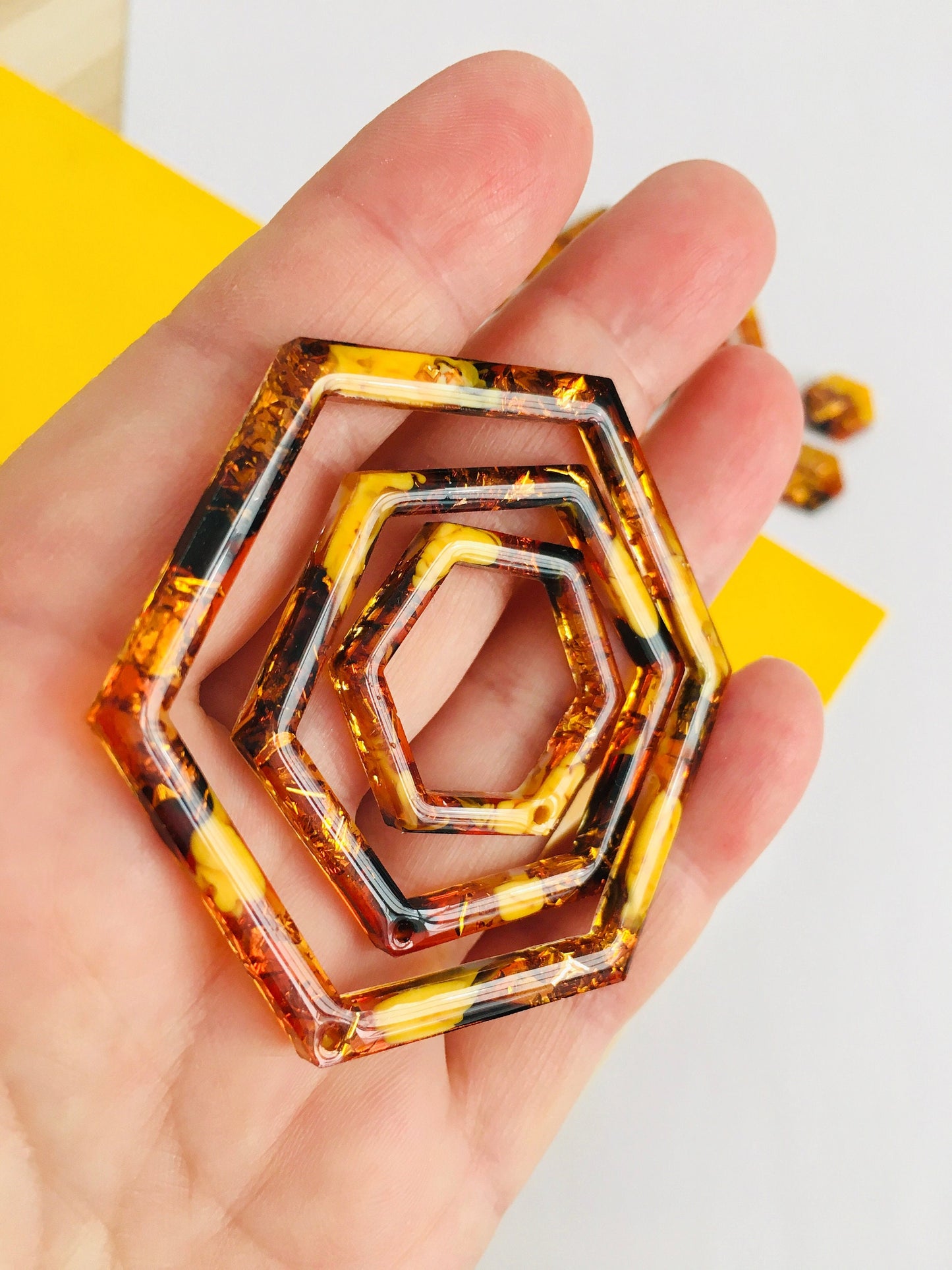 Silicone mold hexagon earrings . Mold hexagon for epoxy. Super gloss resin mold. Jewelry earrings form . Rubber mould hexagon.