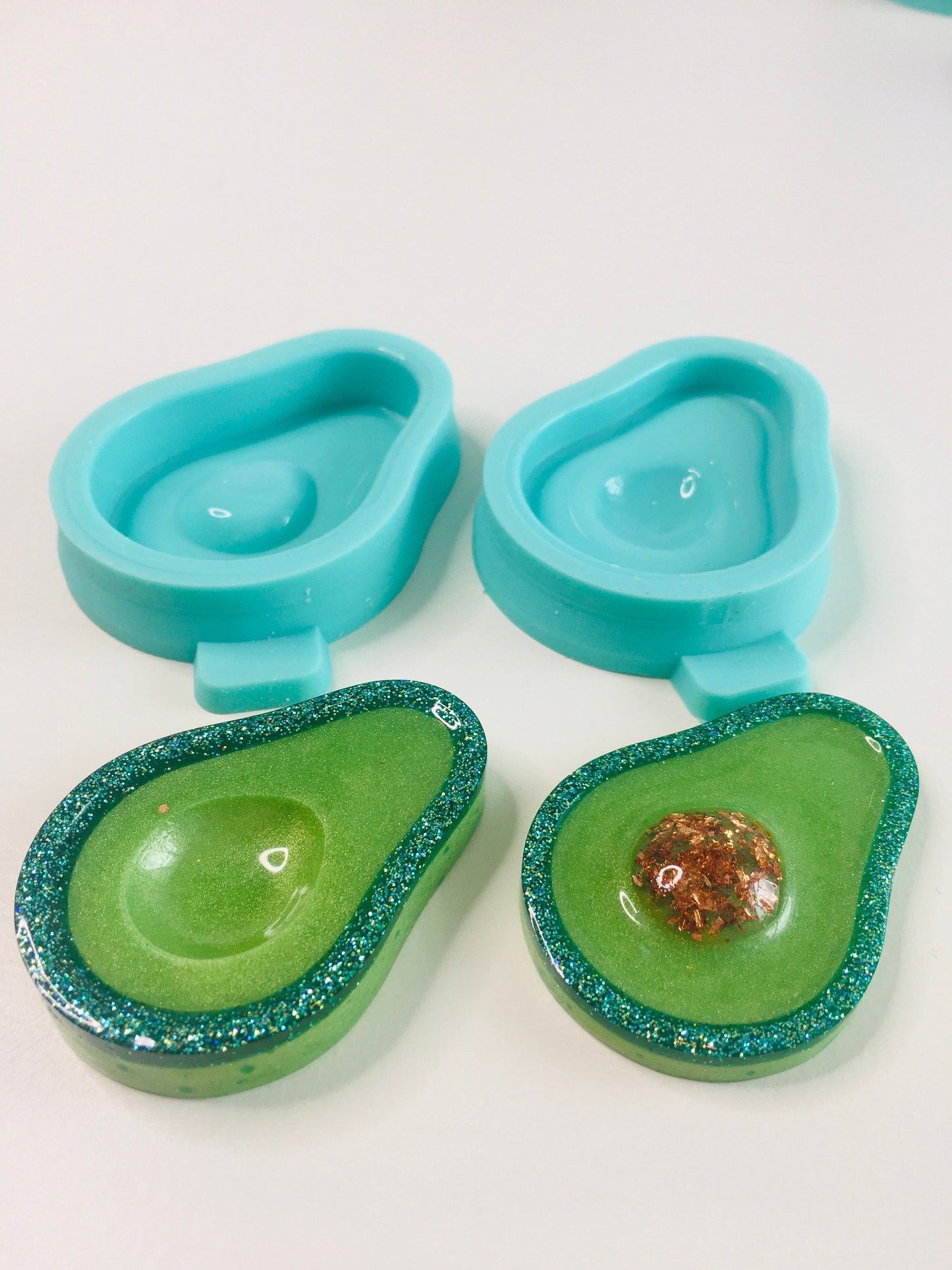 Silicone mold avocado for epoxy. Mold resin art. Super glossy resin mold. DIY form for a avacado. Jewelry diy mold for resin..