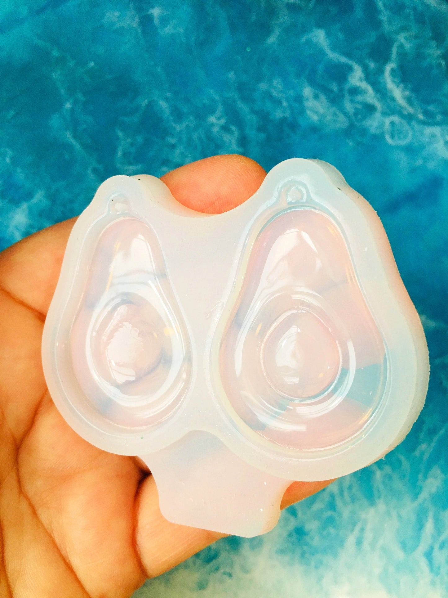 Silicone Mold Halves Avocado. Avocado earrings for epoxy and UV resin. Halves Avocado Form. Resin jewelry earrings.