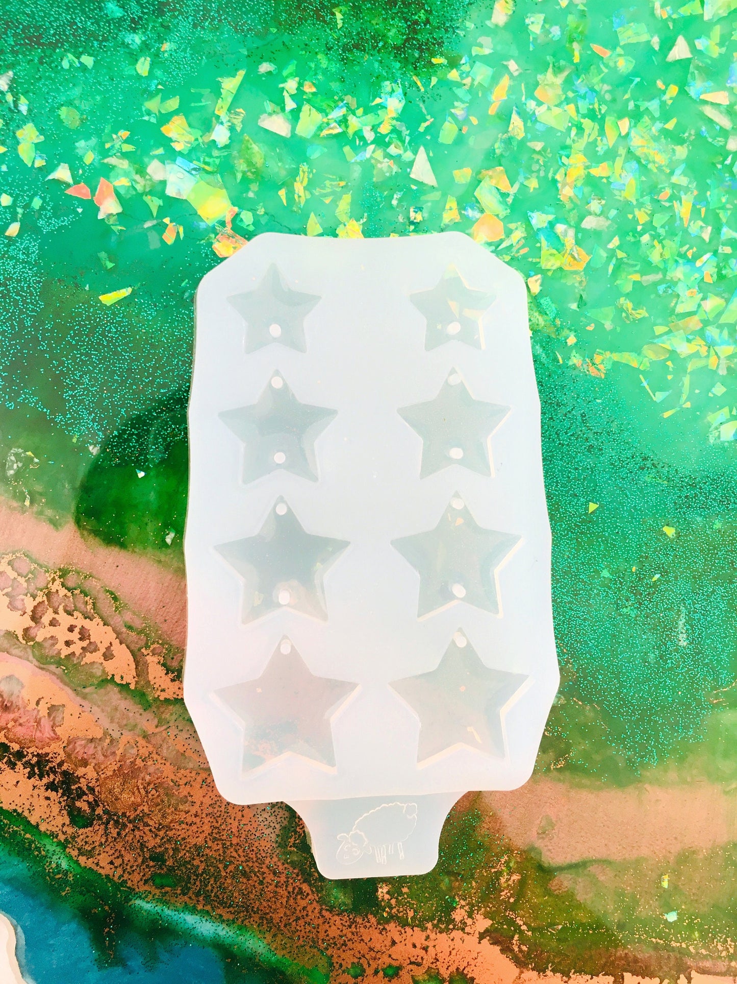 Stud earrings stars Mold. Silicone mold for UV and epoxy resin. Clear gloss resin from stars.Stars Earrings.Set of do-it-yourself earrings