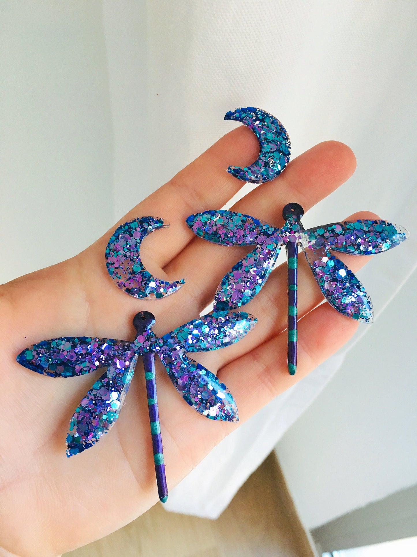 Earrings dragonfly . Silicone mold for epoxy and UV resin.