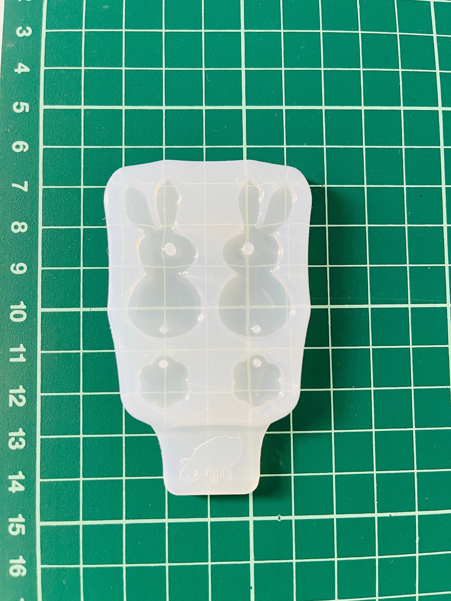 Earrings easter Rabbits 50mm - Easter bunny silicone mold - Form for epoxy resin, uv resin