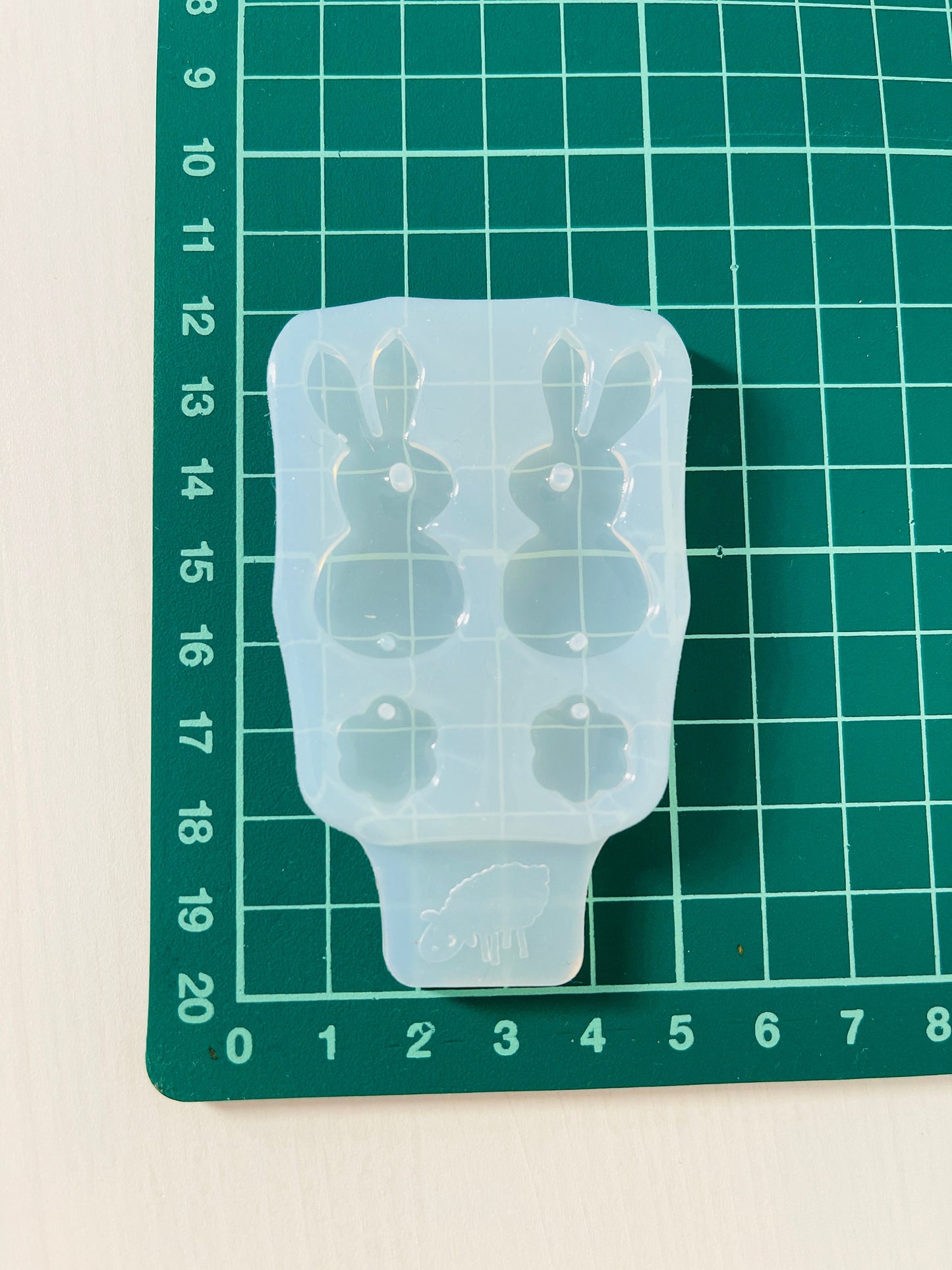 Earrings easter Rabbits 50mm - Easter bunny silicone mold - Form for epoxy resin, uv resin