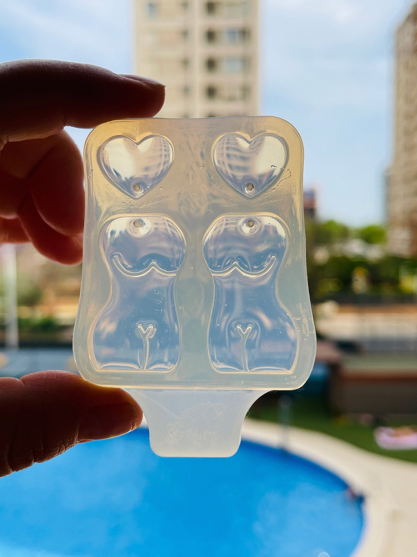 Mold for UV resin. Female Body earrings mold. Silicone mold for epoxy and UV resin. Clear gloss resin. Jewelry earrings.Female Body Earrings
