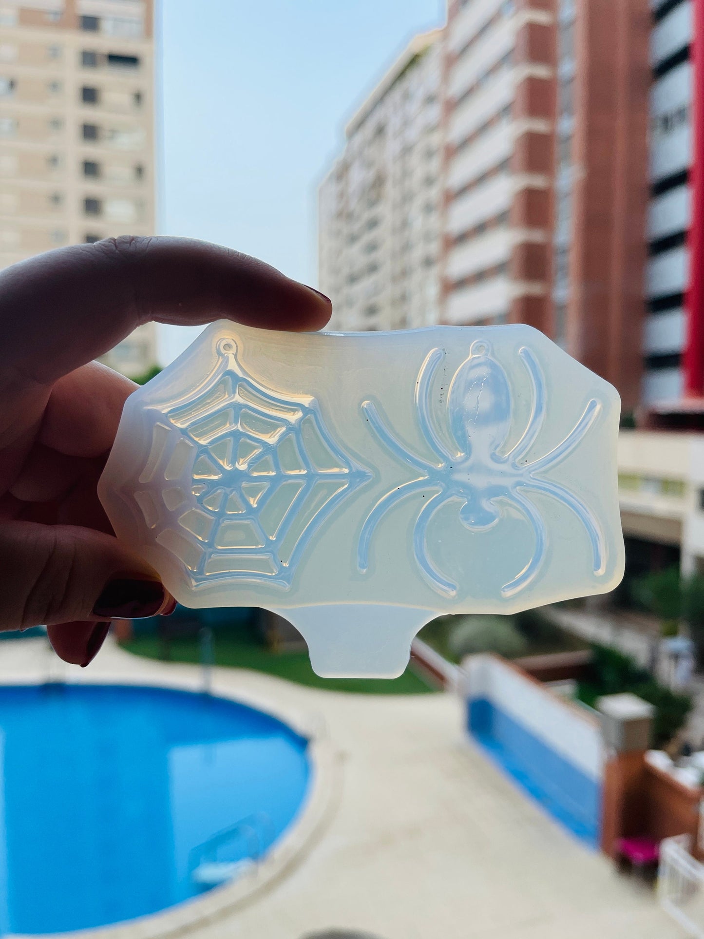 Halloween silicone mold for epoxy. Super glossy resin mold. DIY form for a Halloween Spider. Jewelry diy mold a Halloween.