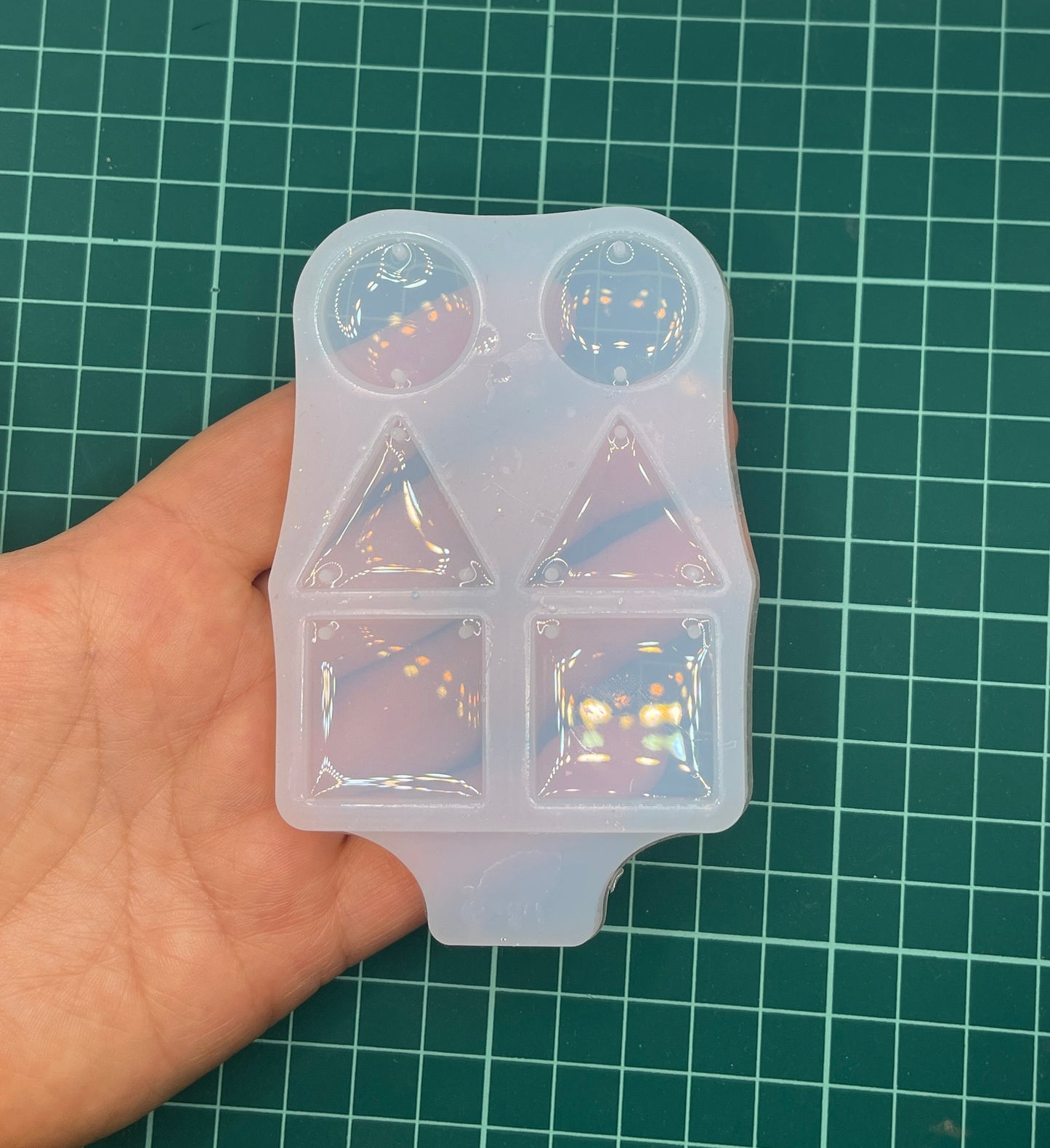 Squid game. Silicone mold for making epoxy resin earrings.