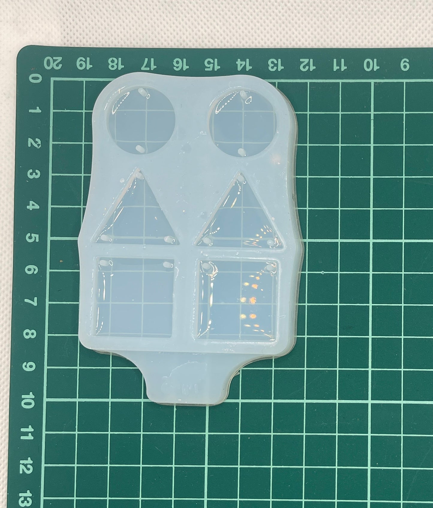 Squid game. Silicone mold for making epoxy resin earrings.