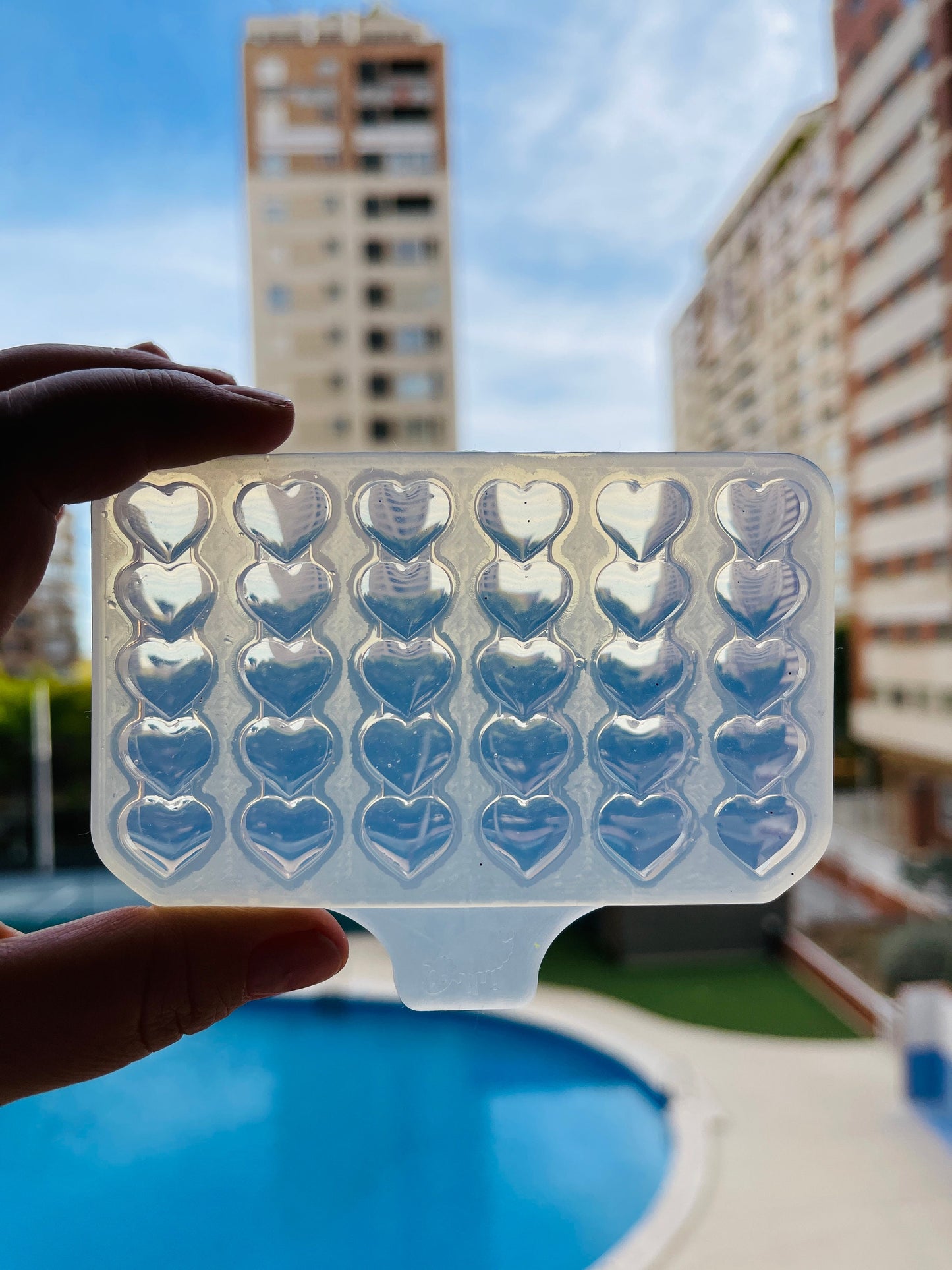 Hair clips 5 x 1.2 cm. Mold for epoxi and uv resin