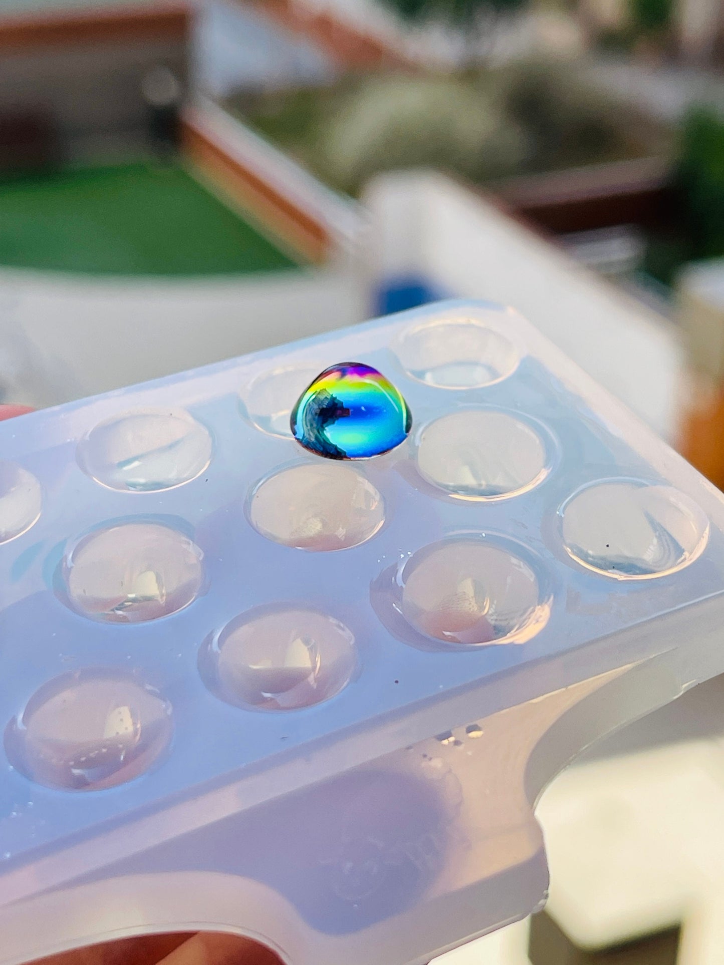 11 х 6 mm Deep silicone mold for earrings circles. Mold for epoxy and UV resin. Сlear glossy resin form. Сircles shaped jewelry earrings