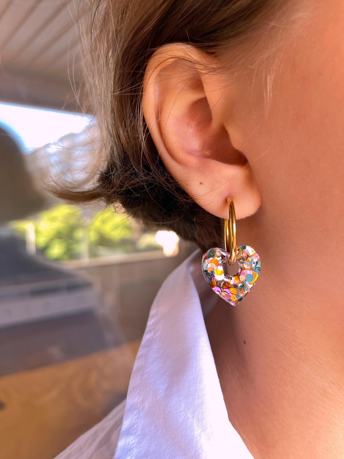 Boucles d'oreilles cœur en silicone 20 mm. Moule pour résine époxy et UV. Forme en résine ultra brillante. Boucles d'oreilles cœur. Forme en caoutchouc.