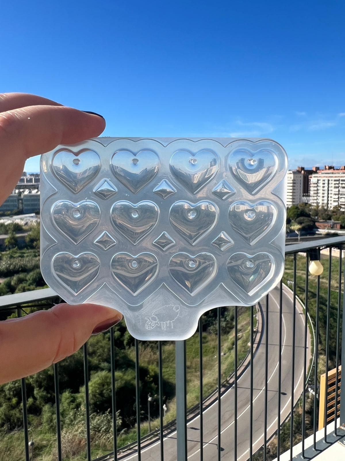 Boucles d'oreilles cœur en silicone de 3,81 cm (1 1/2 po). Moule pour résine époxy et UV.