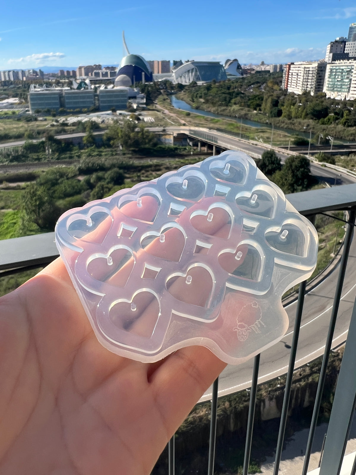 Boucles d'oreilles cœur en silicone de 3,81 cm (1 1/2 po). Moule pour résine époxy et UV.