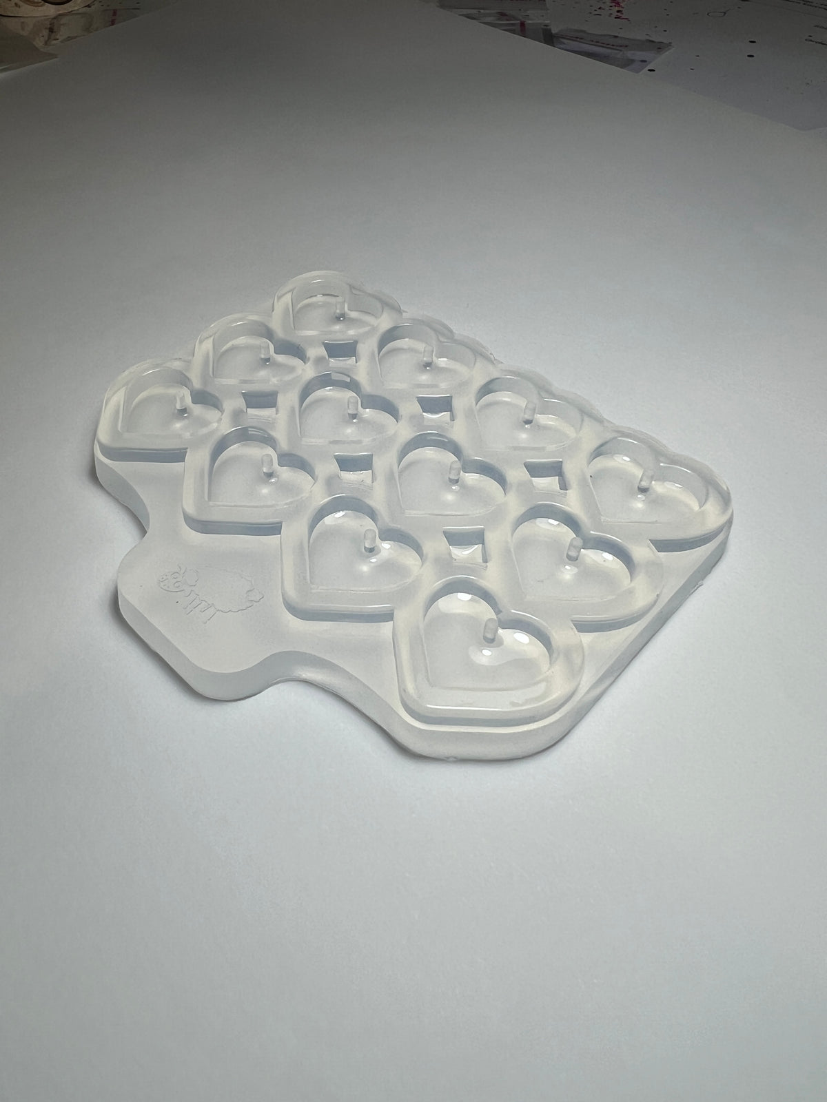 Boucles d'oreilles cœur en silicone de 3,81 cm (1 1/2 po). Moule pour résine époxy et UV.
