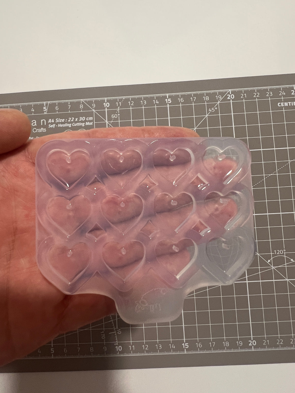 Boucles d'oreilles cœur en silicone de 3,81 cm (1 1/2 po). Moule pour résine époxy et UV.