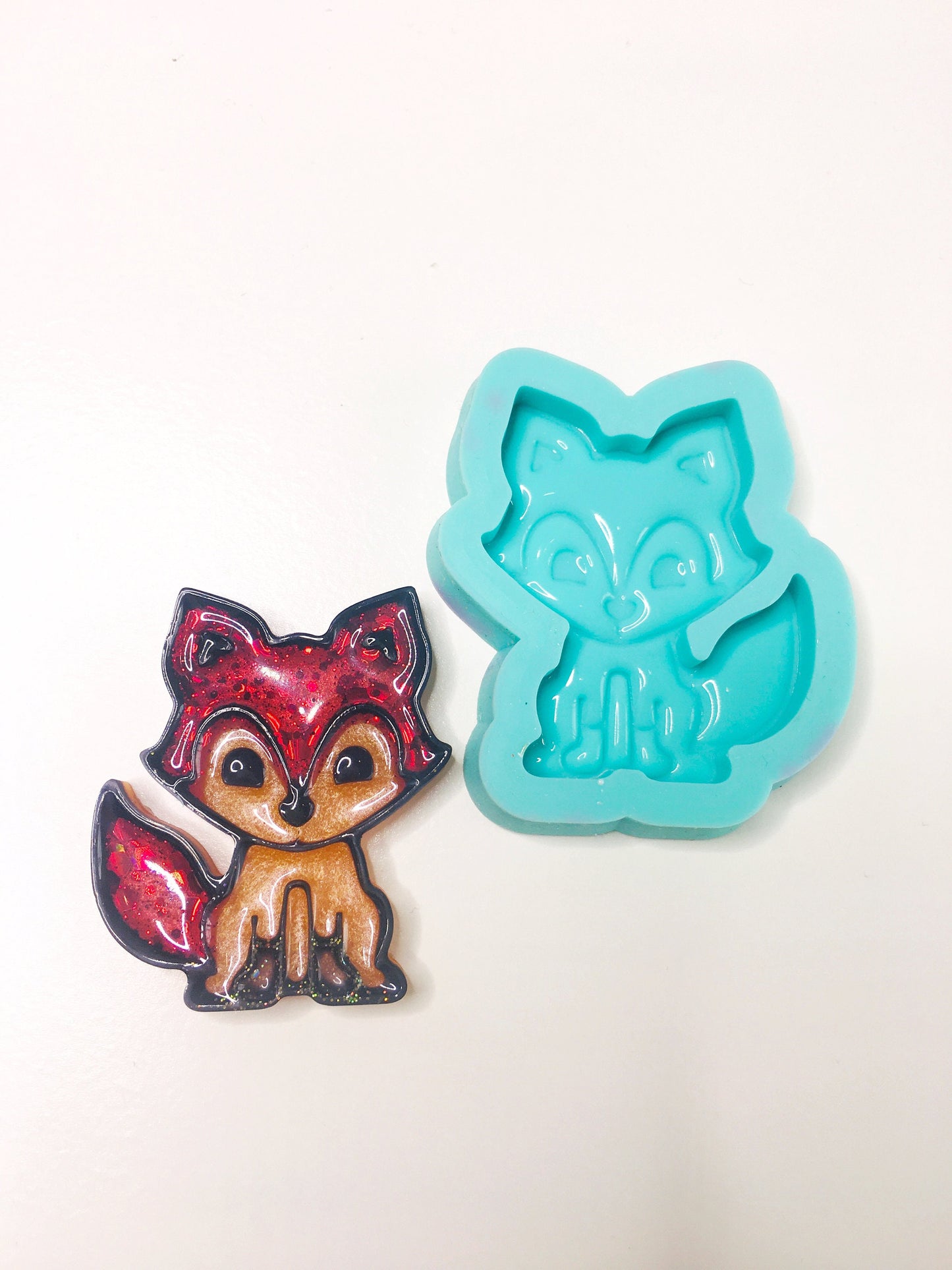 Silicone fox mold for epoxy. Mold resin art. Super glossy resin mold. DIY form for a fox. Jewelry diy mold pendant..