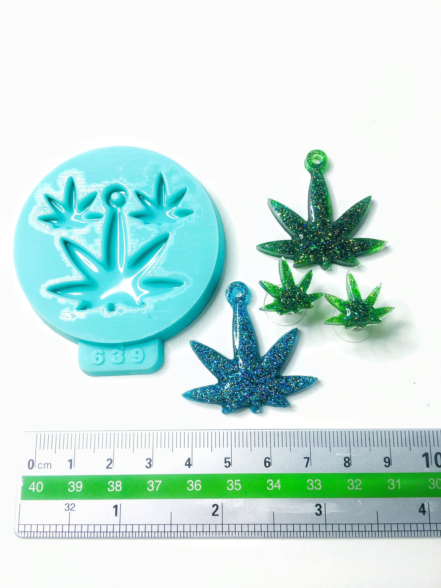 Set pendant & earrings Marijuana Ganja leaf Silicone mold. Jewelry diy mold pendant..Mold resin art. Super glossy resin mold.