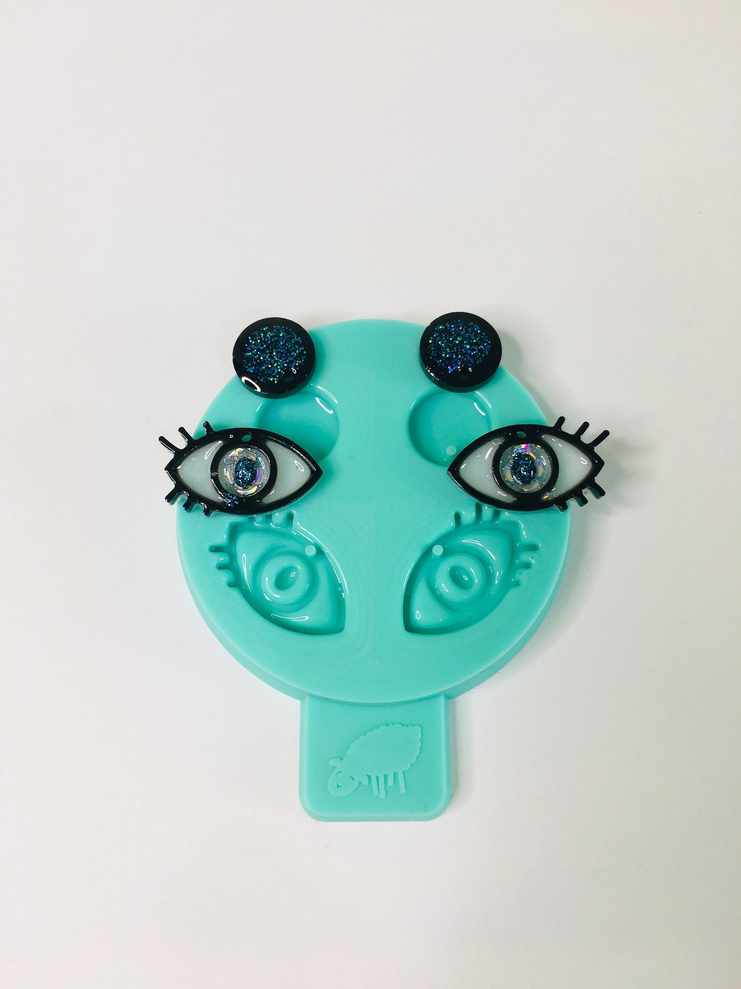 Silicone mold-earrings eyes . Mold eyes for epoxy. Super gloss resin mold. Jewelry earrings form . Rubber mould eyes.