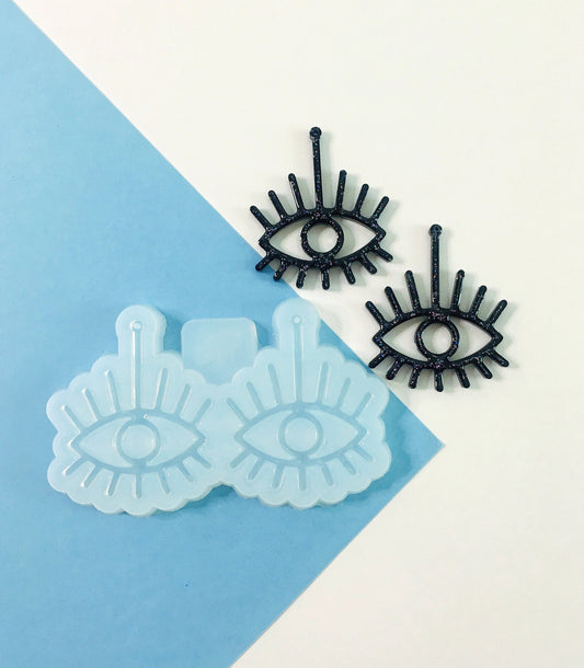 Silicone mold-earrings all-seeing eye . Mold eyes for uv and epoxy resin. Super gloss resin mold. Jewelry earrings form . Rubber mould eyes.