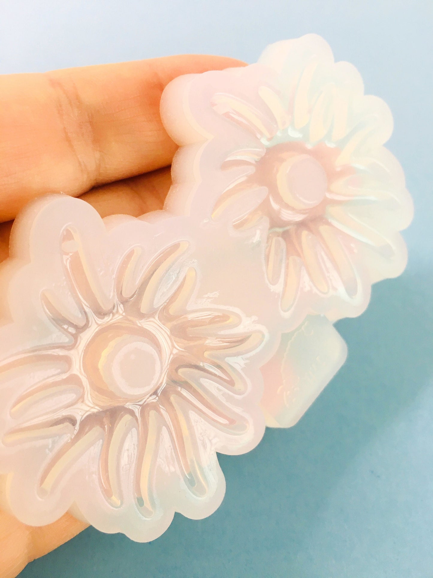Silicone mold-earrings abstraction . Mold abstraction for epoxy and UV. Clear resin mold. Jewelry earrings form . Rubber mould abstraction.