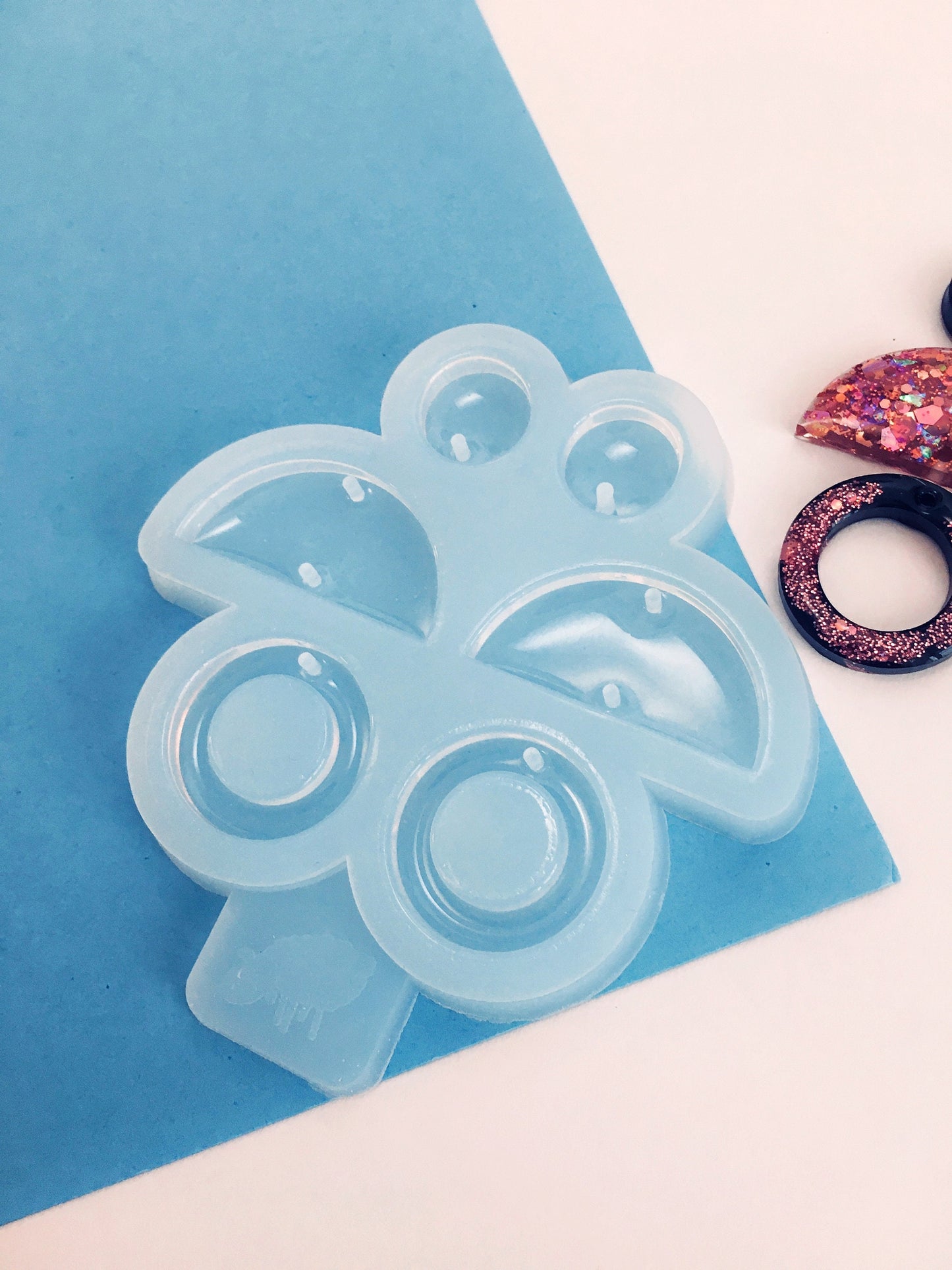 Silicone mold  earrings ring  . Mold ring for epoxy resin. Super gloss resin mold. Jewelry earrings form ring . Rubber mould ring.