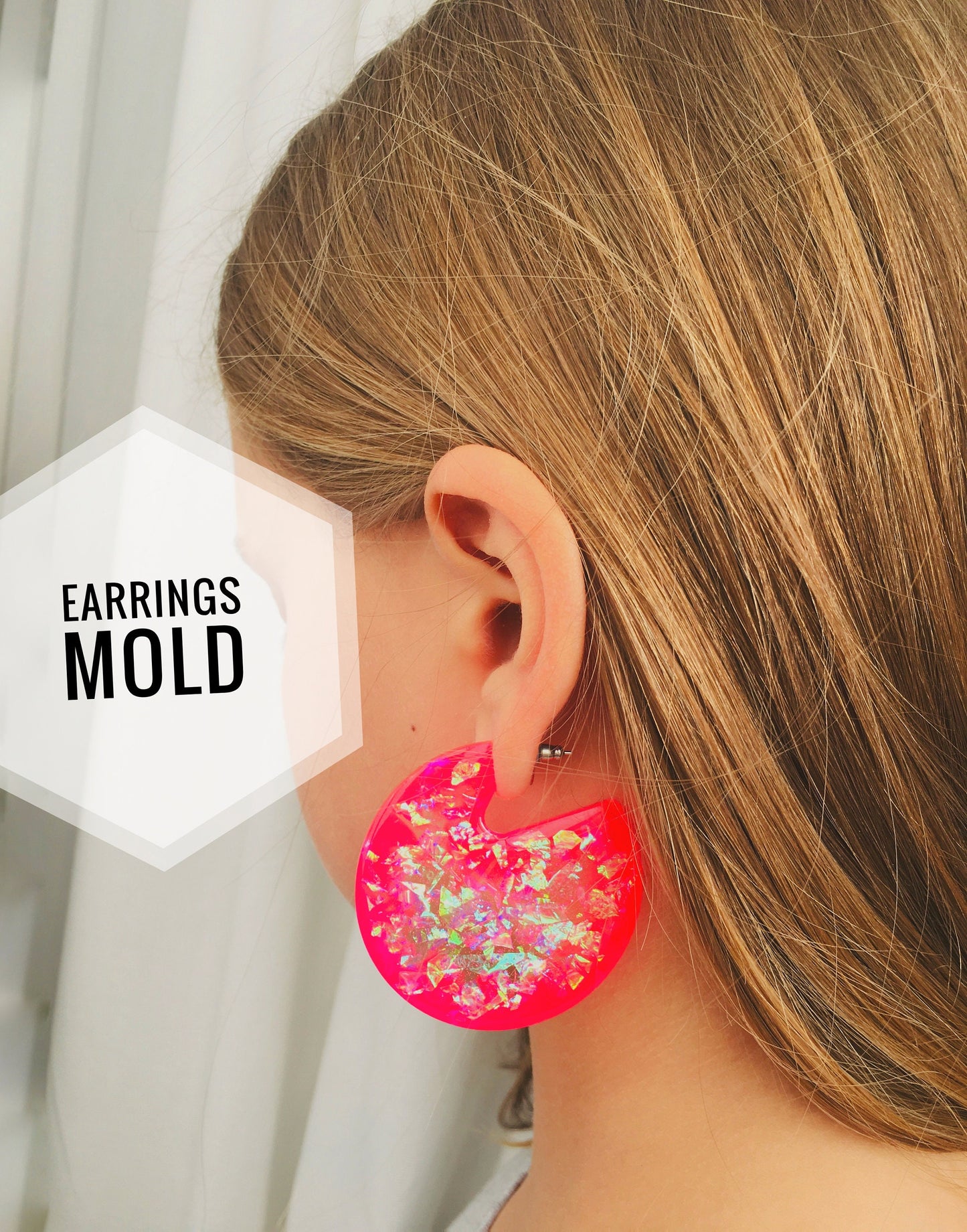 Silicone mold earrings circles . Mold circles XL for epoxy and UV resin. Form earrings circles. Jewelry earrings modern form. XL mould round
