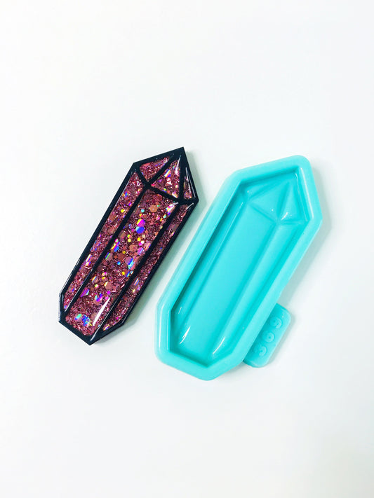Silicone mold pendant crystal for epoxy. Mold resin art. Super glossy resin mold. DIY form for a crystal resin art. Jewelry mold pendant..
