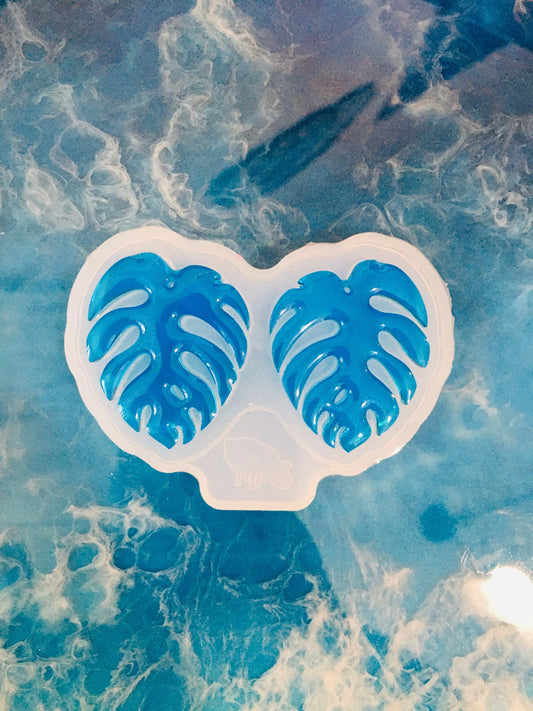 Mold silicone monstera sheet. Small size. Monstera leaf earrings with epoxy and UV resin.Monstera Deliciosa Leaf Form.Resin jewelry earrings