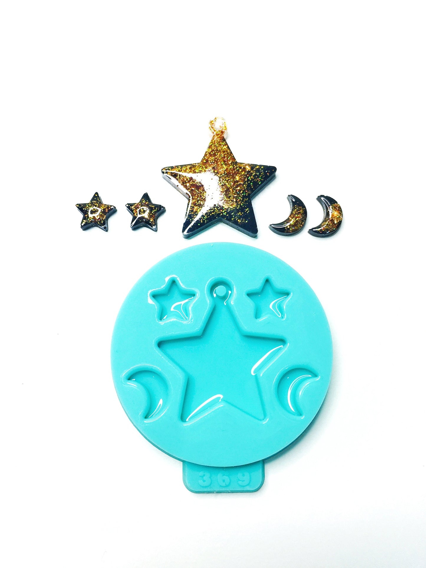 Mold pendant star  for epoxy. Set pendant & stud earrings. Super glossy resin mold. Jewelry diy form star pendant. Agate mold resin art.