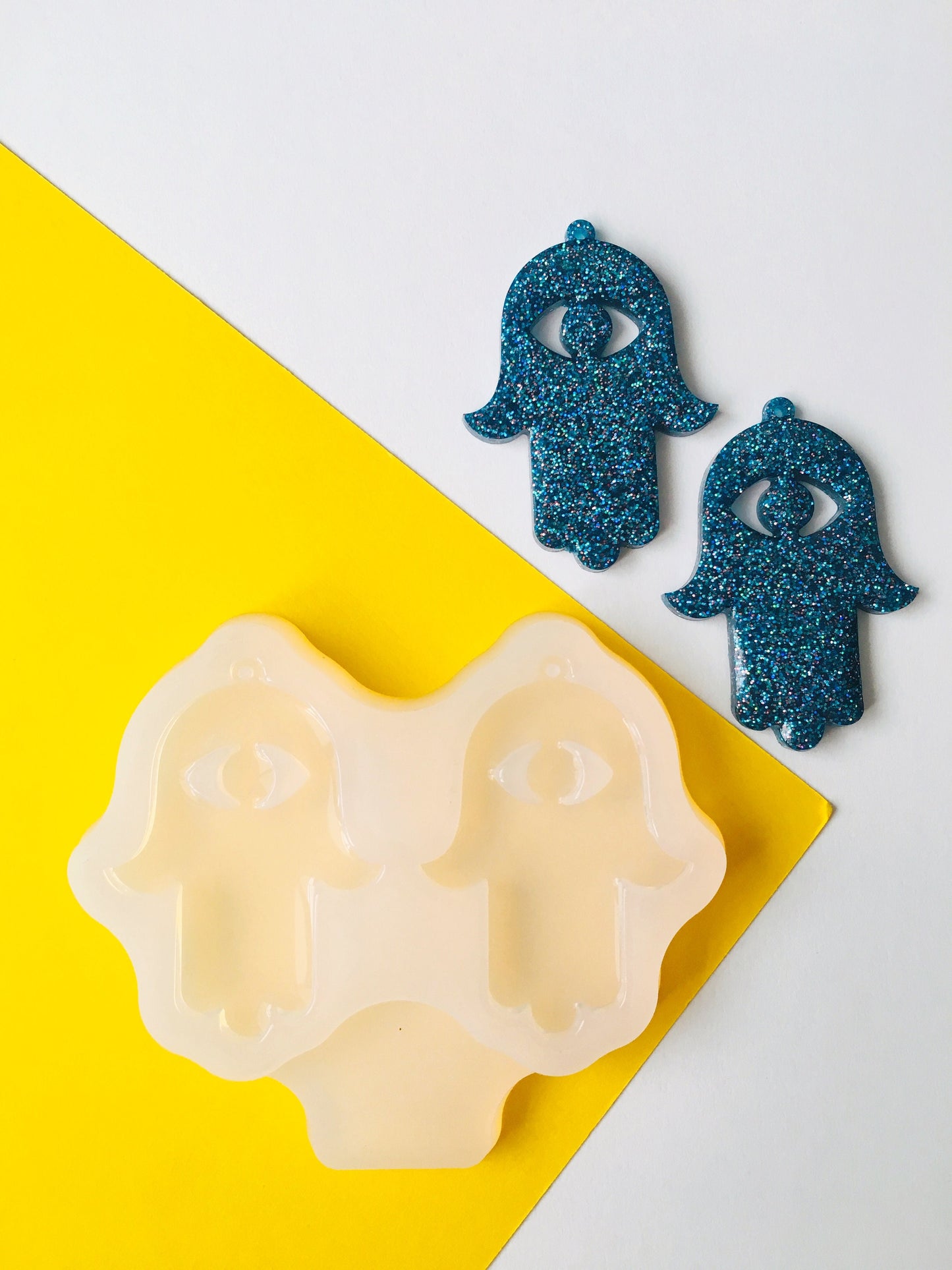 Silicone mold hamsa . Mold God's hand for uv and epoxy resin. Super gloss resin mold. Jewelry earrings form . Rubber mould hamsa.