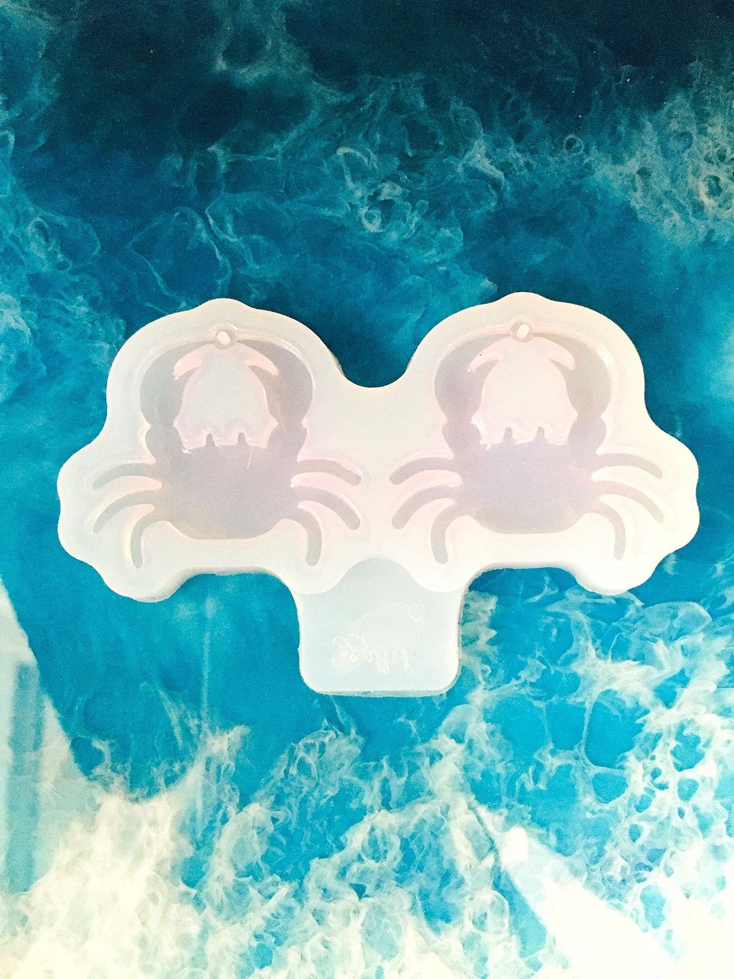 Earrings-crab Mold. Silicone mold for epoxy and UV resin. Clear gloss crab from resin  . Сrab Earrings. Set of do-it-yourself earrings.