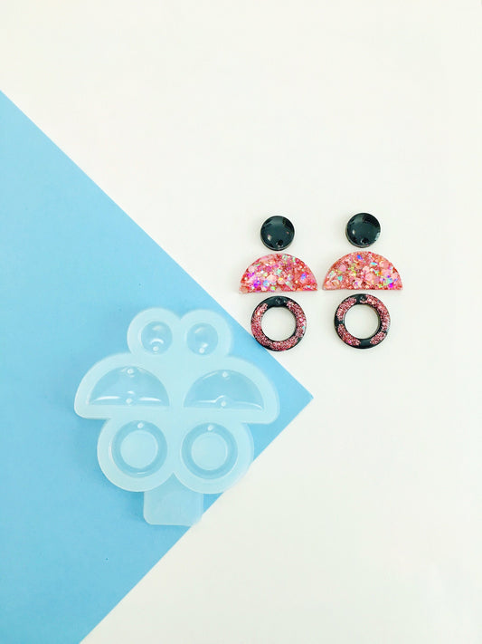 Silicone mold  earrings ring  . Mold ring for epoxy resin. Super gloss resin mold. Jewelry earrings form ring . Rubber mould ring.