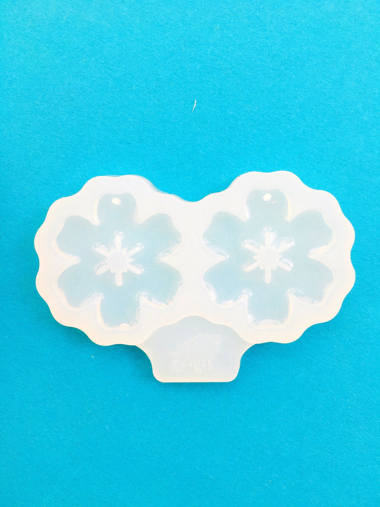Mold flower for uv and epoxy. Set of earrings. Super glossy resin mold. Jewelry diy form flower pendant.