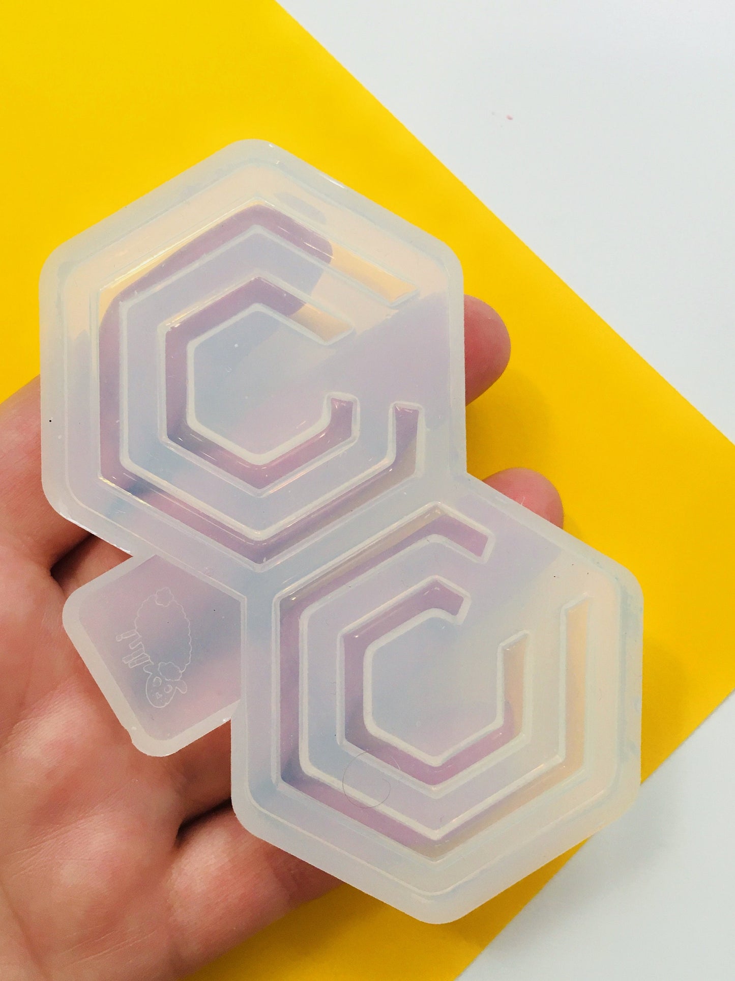 Silicone mold hexagon earrings  . Mold hexagon for epoxy and UV resin. Super gloss resin mold. Jewelry earrings form . Rubber mould hexagon.