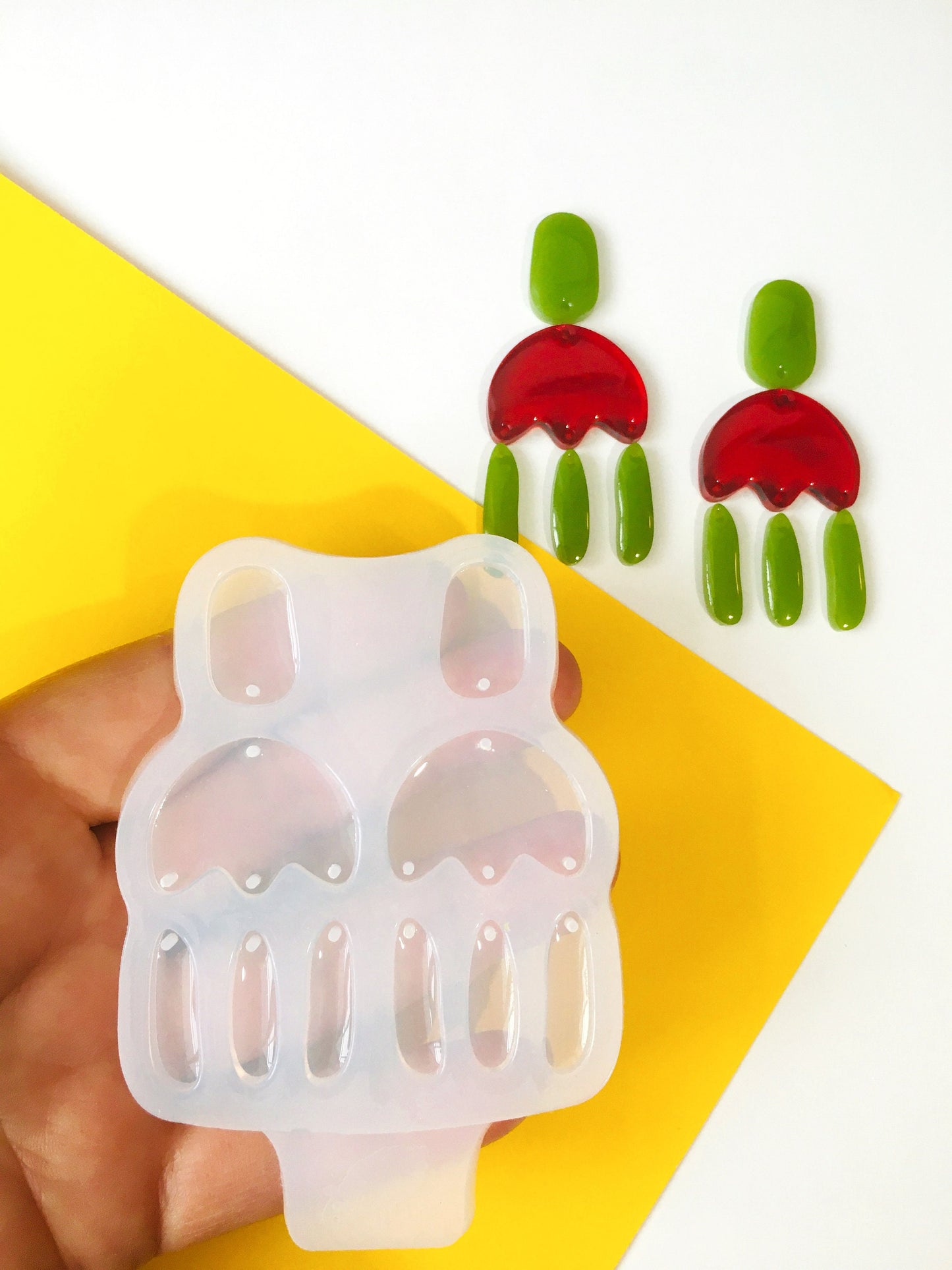 Silicone mold free-form earrings  . Mold for UV and epoxy resin. Super gloss resin mold. Jewelry earrings free-form . Rubber mould.