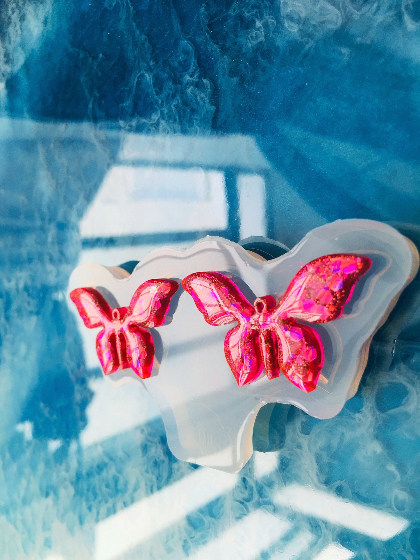 Mold silicone butterflies. Butterflies earrings mold  for epoxy and UV resin. Butterflies Form. Resin jewelry earrings.