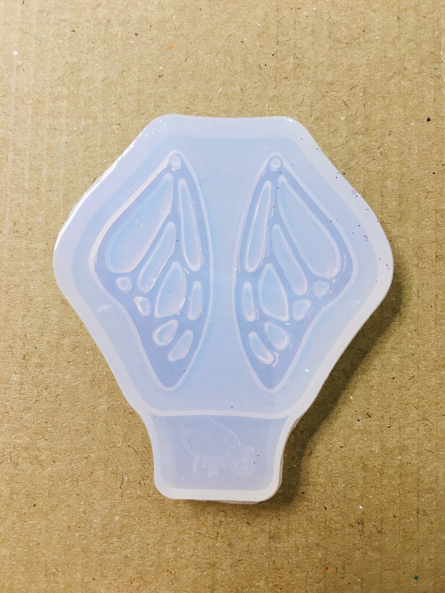 Mold for epoxy resin. Butterfly wing earrings.