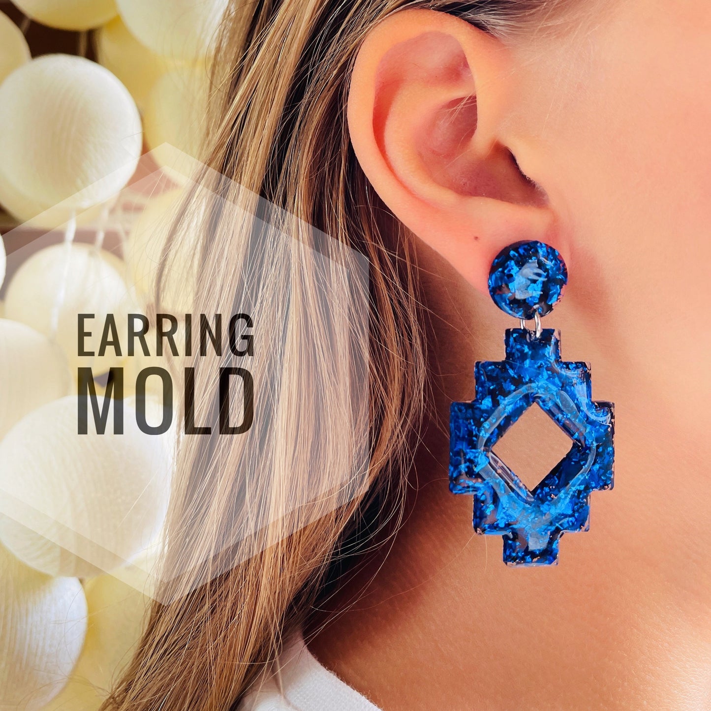 Mold for Aztec resin earrings. For epoxy and UV resin
