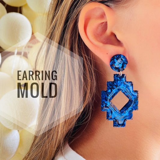 Mold for Aztec resin earrings. For epoxy and UV resin