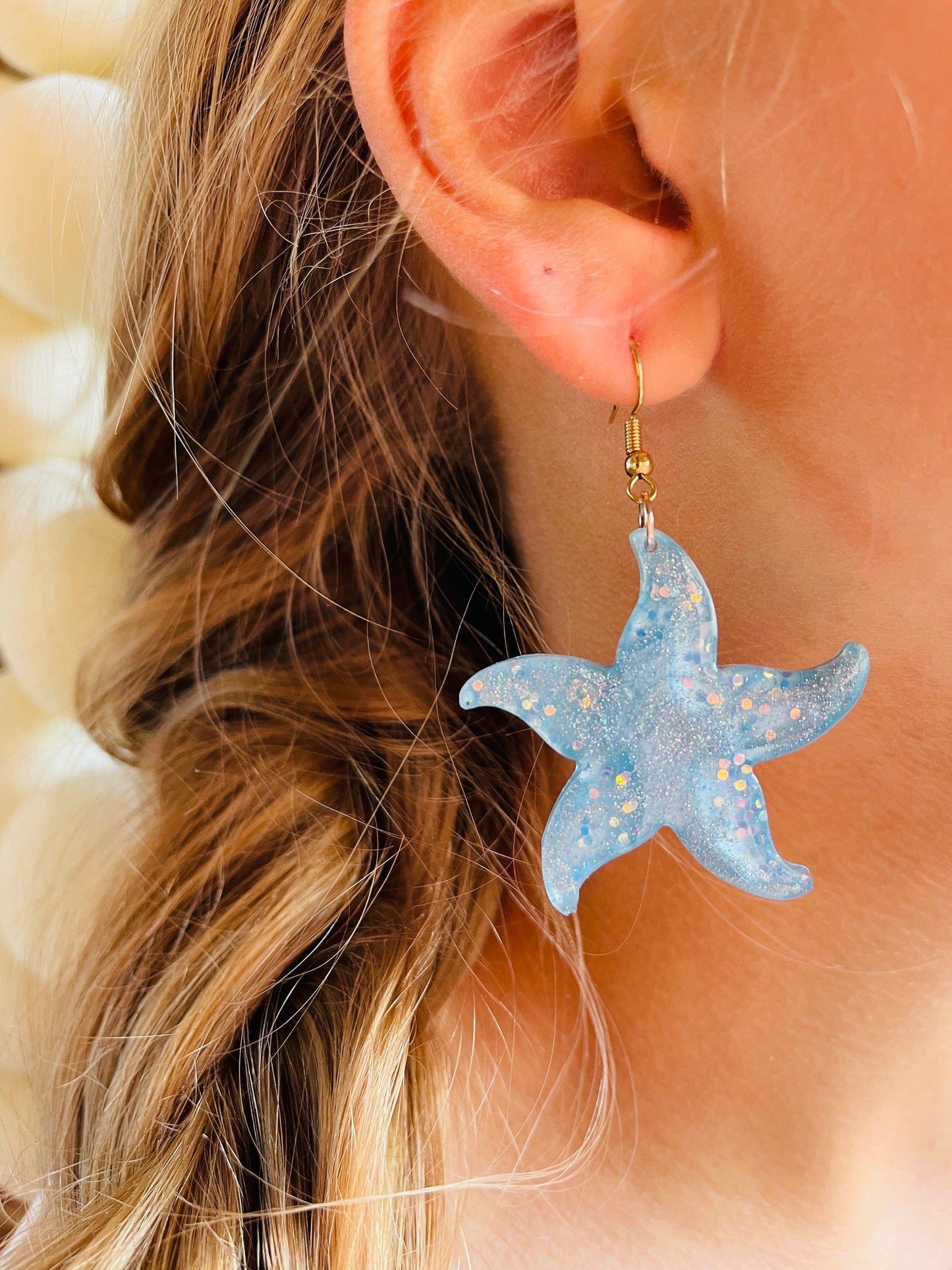 Earrings-starfish Mold. Silicone mold for epoxy and UV resin. Clear gloss starfish from resin  . Starfish Earrings.