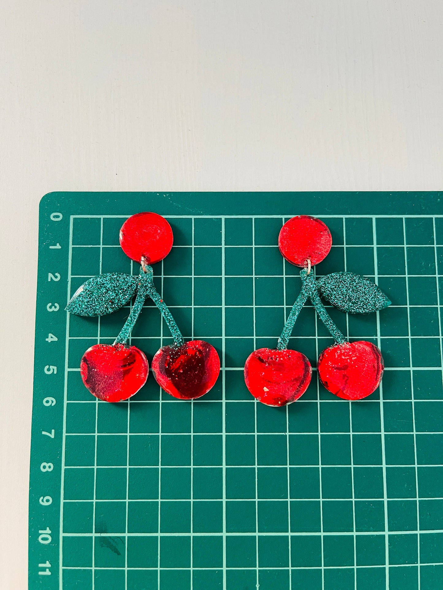 Mold cherry stud earrings  for uv and epoxy. Set of  stud earrings. Super glossy resin mold. Jewelry diy form cherry mold