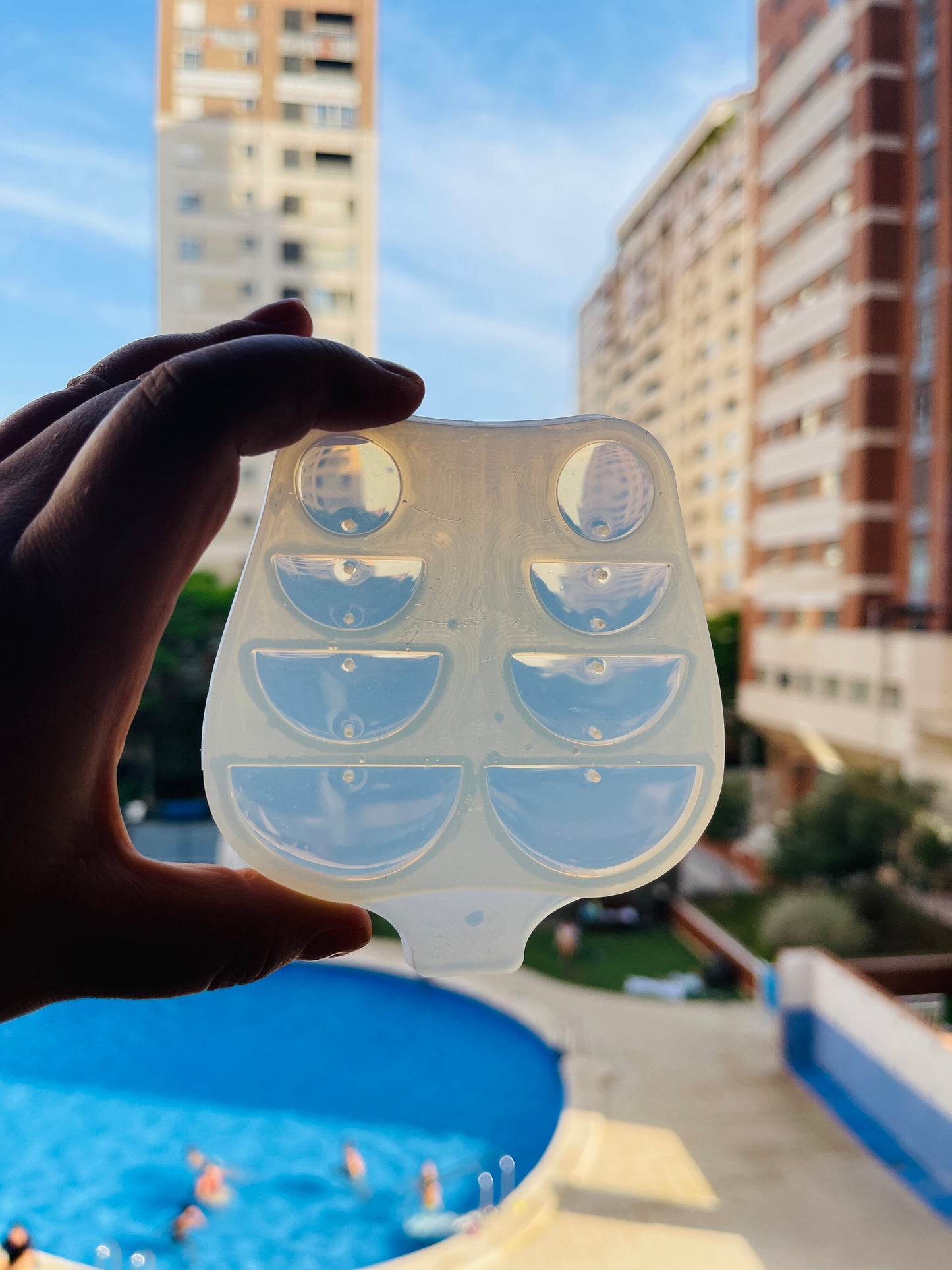 Silicone mold  modern earrings  semicircle  . Mold for uv and epoxy resin. Super gloss resin mold