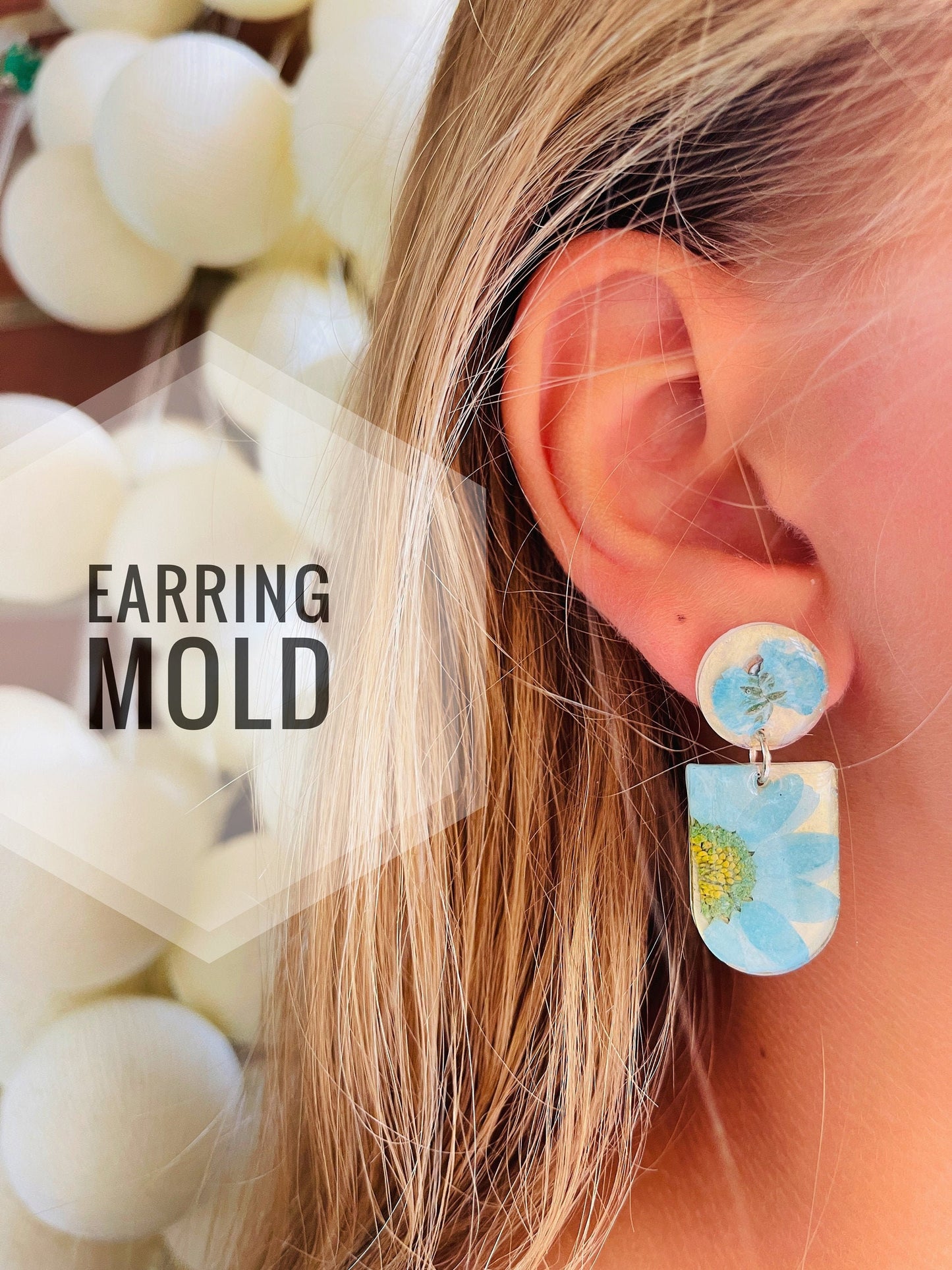 Silicone mold XS  modern earrings arc  . Mold for uv and epoxy resin. Super gloss resin mold