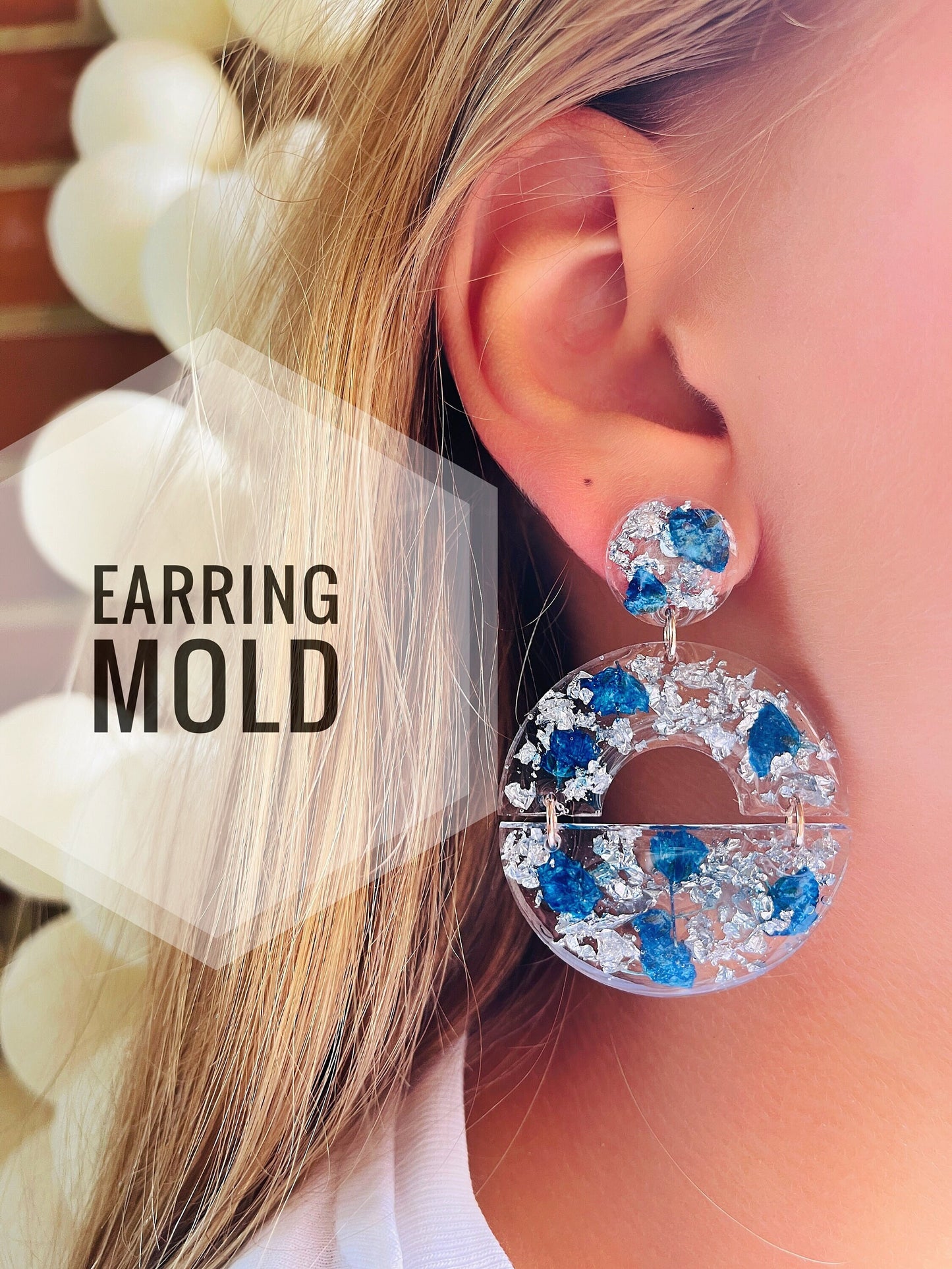 Silicone mold  modern earrings arc  . Mold for uv and epoxy resin. Super gloss resin mold. Jewelry earrings form