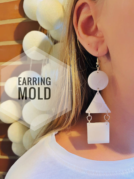 Squid game. Silicone mold for making epoxy resin earrings.