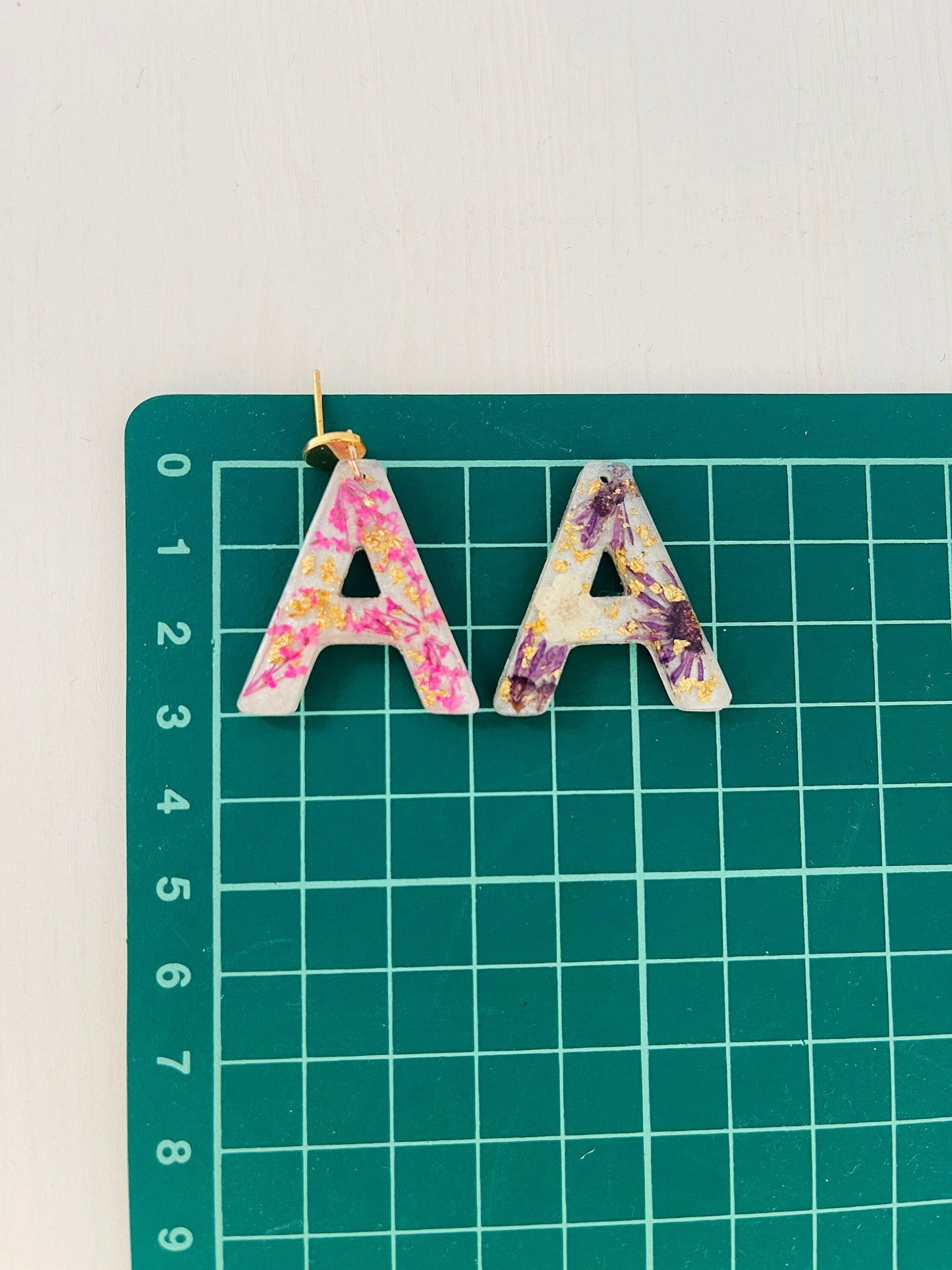 Silicone mold LETTER earrings  . Mold letter of your choice