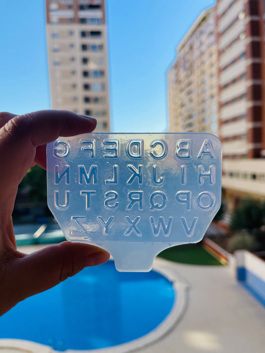 Silicone mold LETTER earrings  . Mold ALPHABET