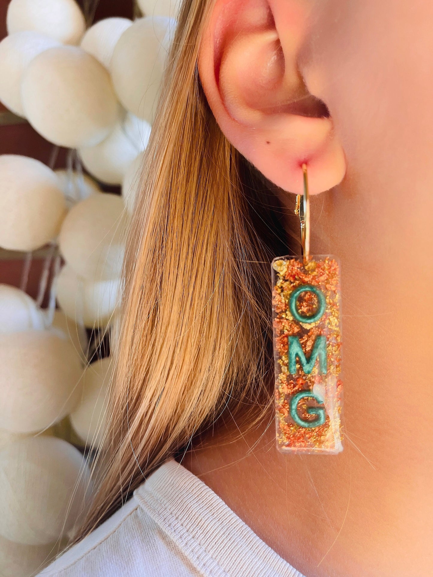 Silicone mold LETTER earrings  . Mold ALPHABET