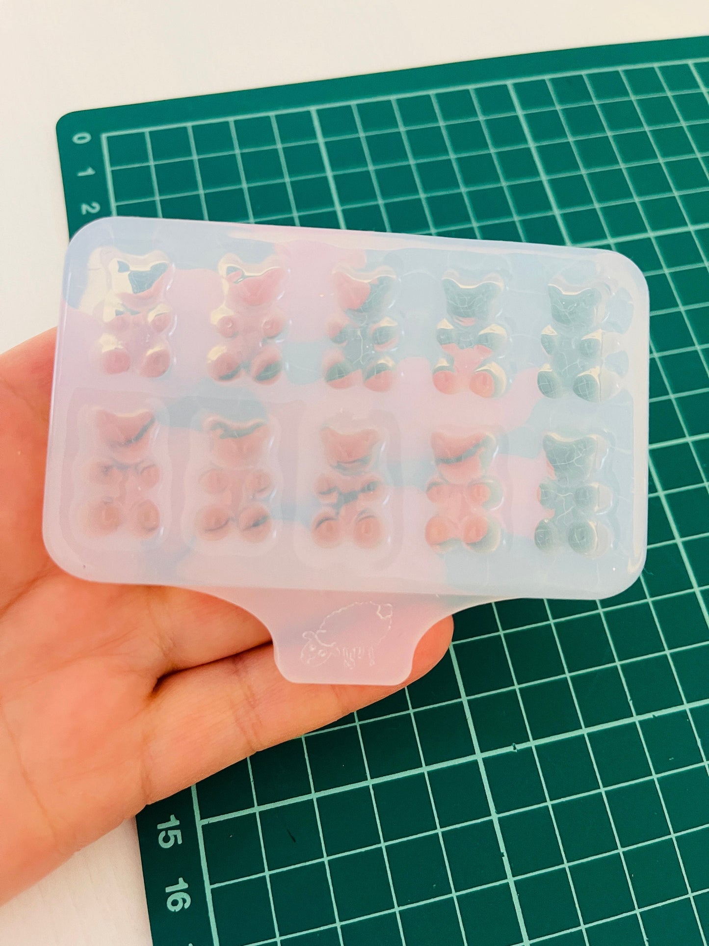 Gummy bears. Silicone mold for working with epoxy or UV resin.
