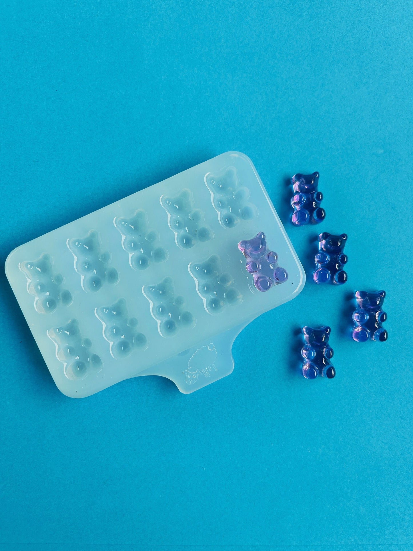 Gummy bears. Silicone mold for working with epoxy or UV resin.