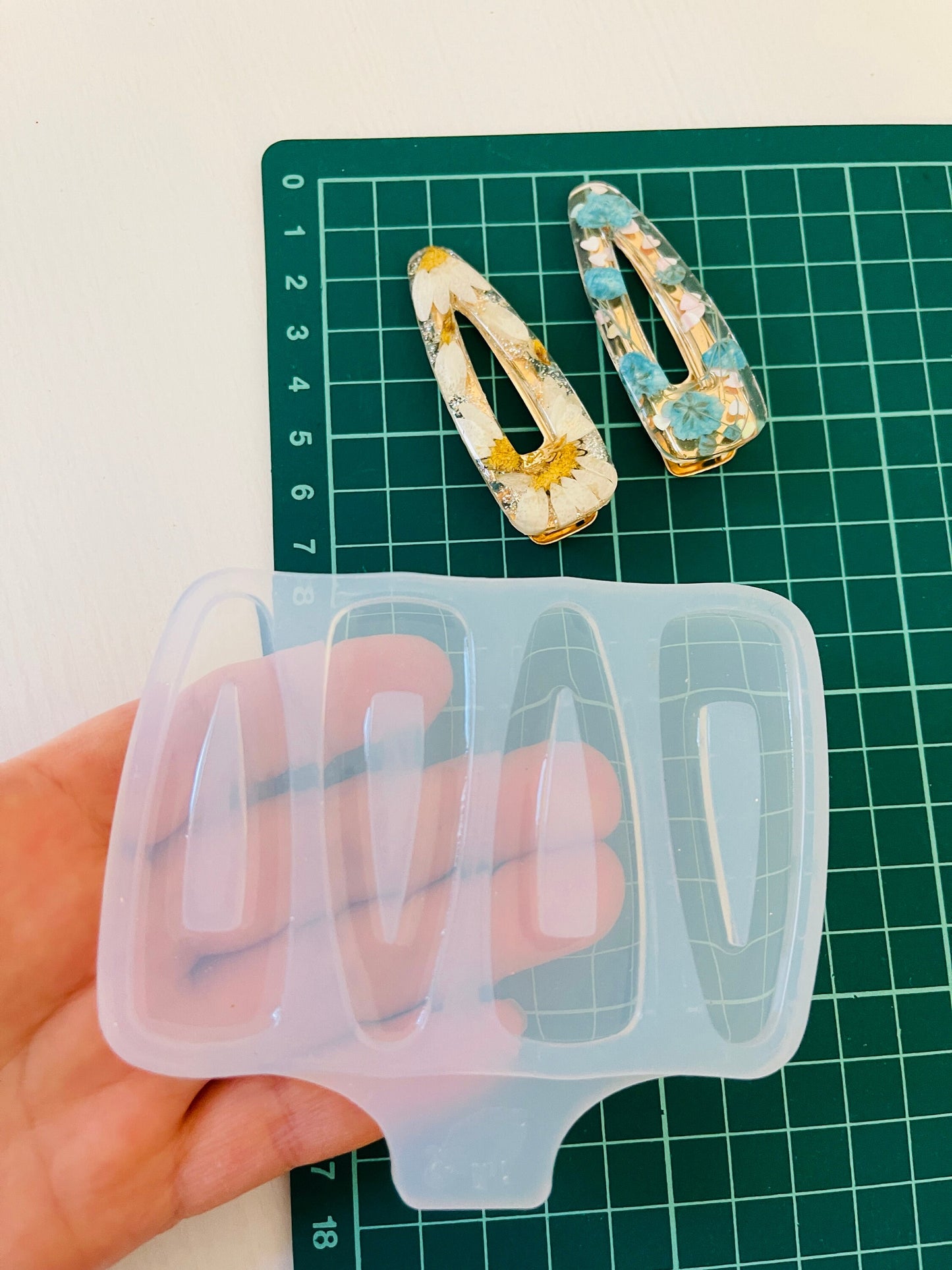 Hair clips Mold for epoxi and uv resin